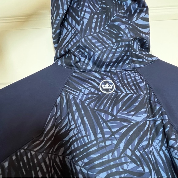 Peter Millar Boys Hyperlight Weld Navy Zip with Leaf Pattern Size XL - Picture 5 of 7